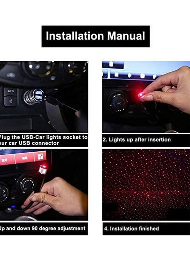 Loquat USB LED Laser Projection Atmosphere Light Black 2.4cm - Image 4