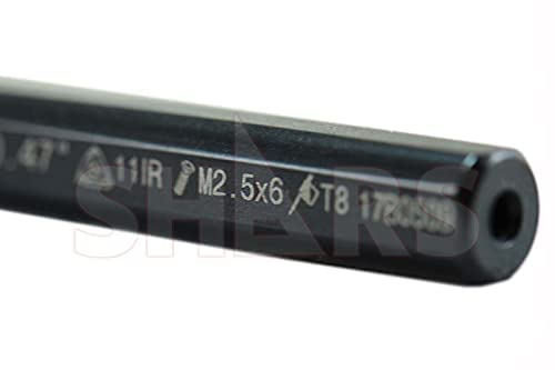 Shars 3/8" x 4" Left Hand Internal Indexable Threading Boring Bar with 11ER Carbide Insert 404-2715 P] - Image 4