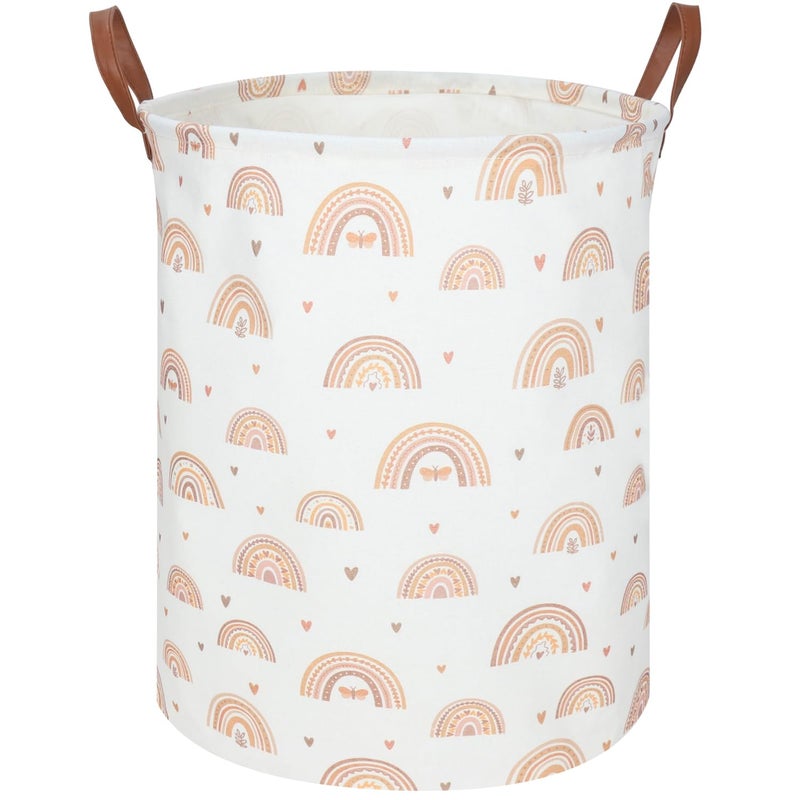 FXOCSHE FXOCSHE Boho Rainbow Laundry HamperGirls Laundry HamperWaterproof foldable canvas laundry basketBaby Nursery HamperGift BasketRoom DecorRainbow 