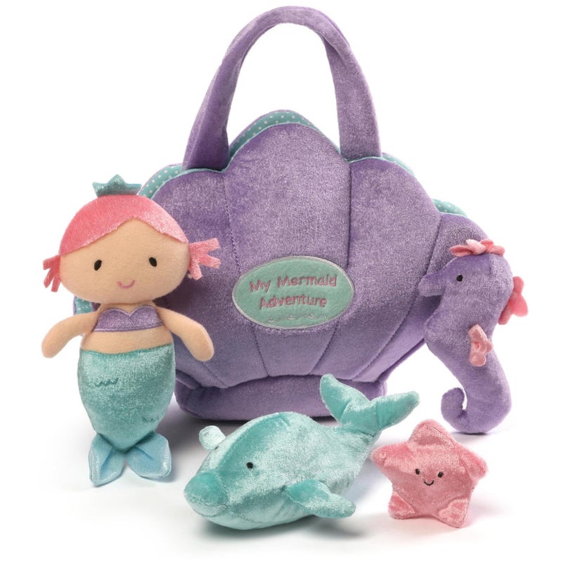 GUND Baby GUND Play Soft Collection Mermaid Adventure 5Piece Plush Playset with Rattle Squeaker and Crinkle Plush Toys Sensory Toy for Babies and Newborns 8 - Image 2