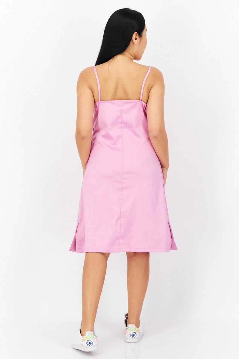 adidas Originals Women Sportswear Fit Brand Logo Outdoor Dress, Pink  - Image 2