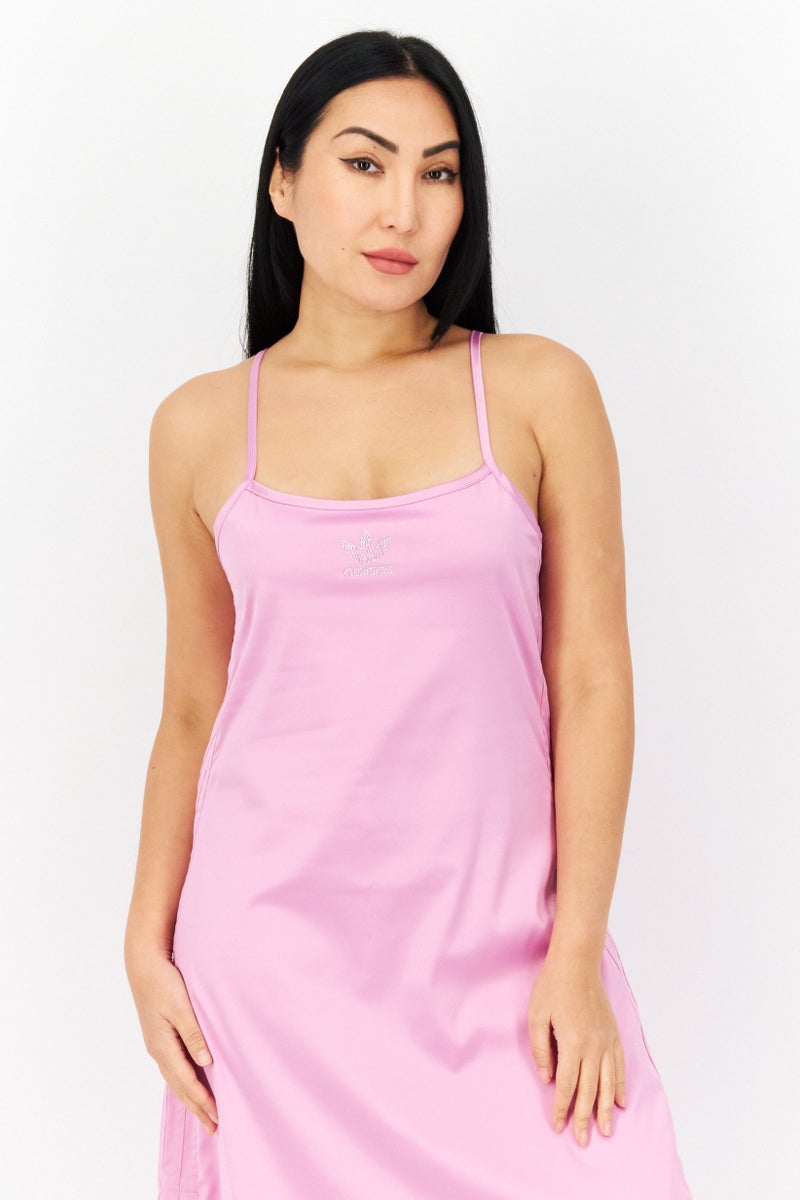 adidas Originals Women Sportswear Fit Brand Logo Outdoor Dress, Pink  - Image 4