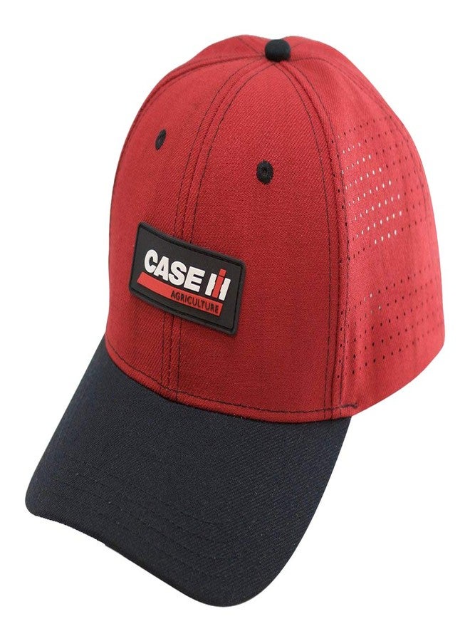 Case IH Two Tone Patch Logo Cap with Vented Rear Panels Red/Black