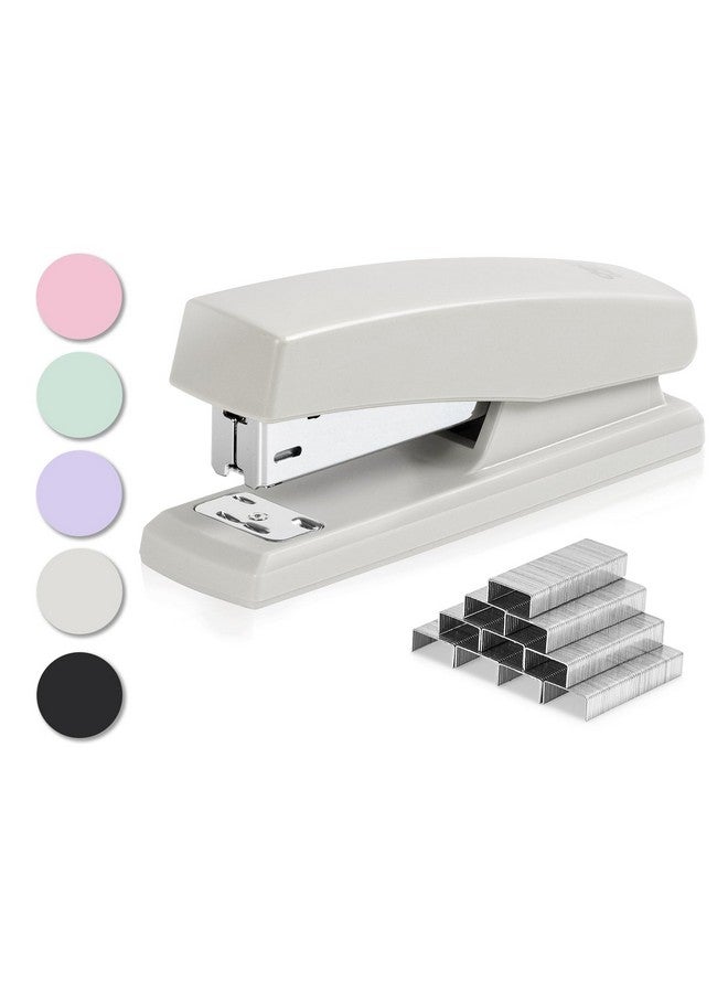 Deli Stapler, Desktop Staplers With 640 Staples, Office Stapler, 25 Sheet Capacity, White - Image 1
