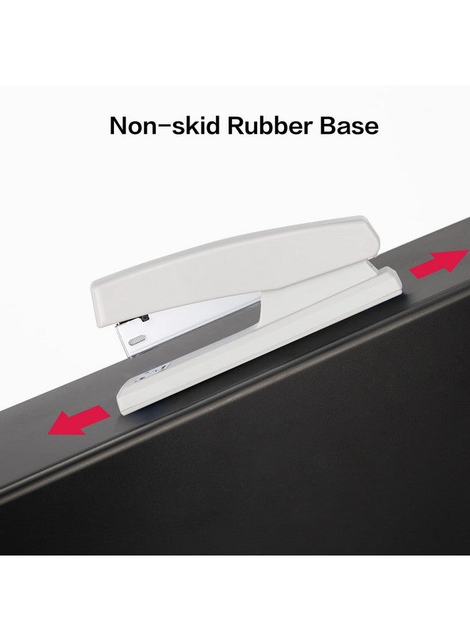 Deli Stapler, Desktop Staplers With 640 Staples, Office Stapler, 25 Sheet Capacity, White - Image 5
