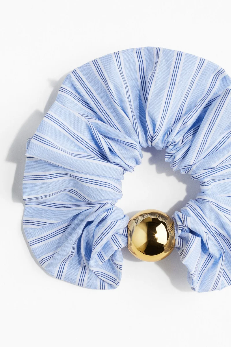H&M Bead-detail satin scrunchie