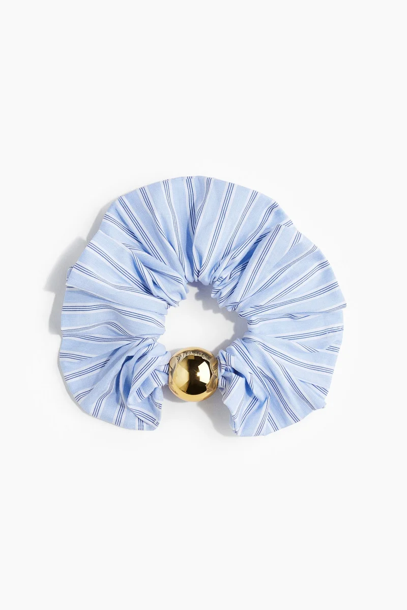 H&M Bead-detail satin scrunchie
