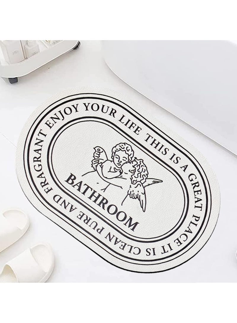 general Bath Mat, Non-Slip Thin Bathroom Mat, Cute Bath Mat, Super Absorbent Floor Mat with Rubber Backing, Easy to Clean, 16x24 Inches - Image 1