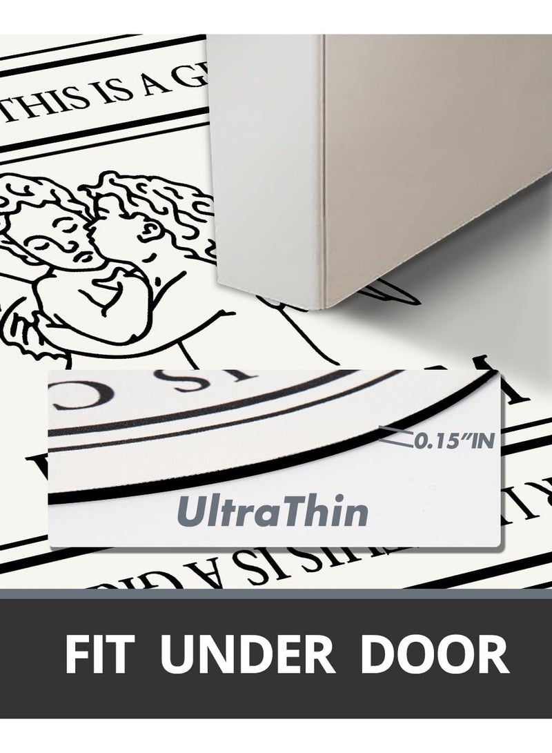 general Bath Mat, Non-Slip Thin Bathroom Mat, Cute Bath Mat, Super Absorbent Floor Mat with Rubber Backing, Easy to Clean, 16x24 Inches - Image 4