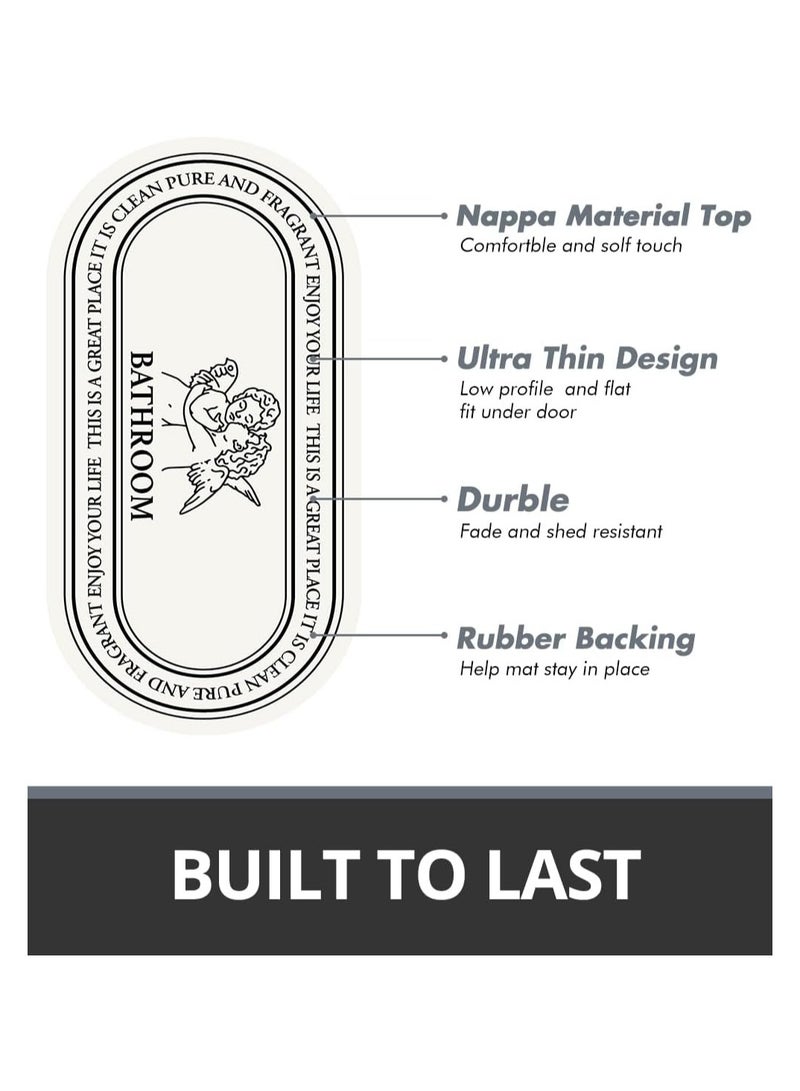 general Bath Mat, Non-Slip Thin Bathroom Mat, Cute Bath Mat, Super Absorbent Floor Mat with Rubber Backing, Easy to Clean, 16x24 Inches - Image 2