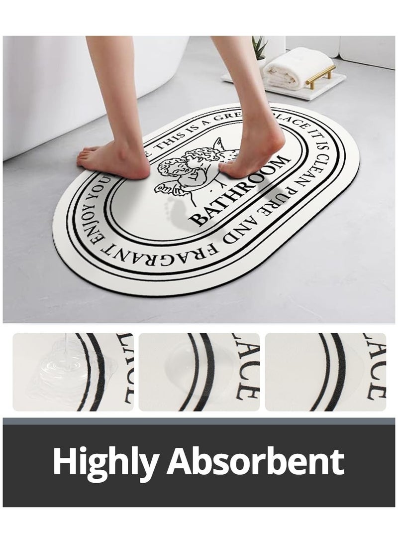 general Bath Mat, Non-Slip Thin Bathroom Mat, Cute Bath Mat, Super Absorbent Floor Mat with Rubber Backing, Easy to Clean, 16x24 Inches - Image 3