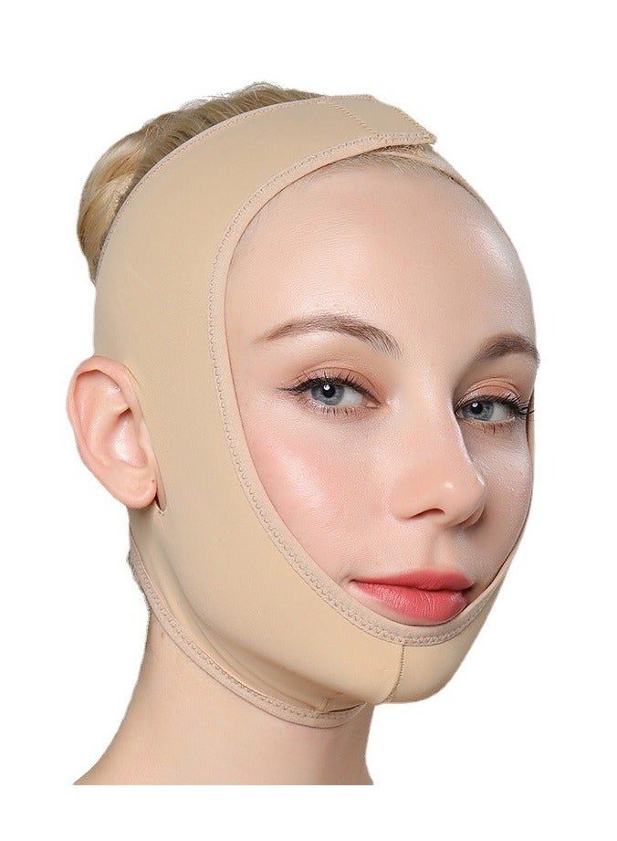 Women's Post-Operative Chin Bandage, Face Slimming Mask, V-Face Double Chin Sleeping Bandage, Neck And Chin Compression Bandage - Face Slimming, Jaw Tightening (M) - Image 1