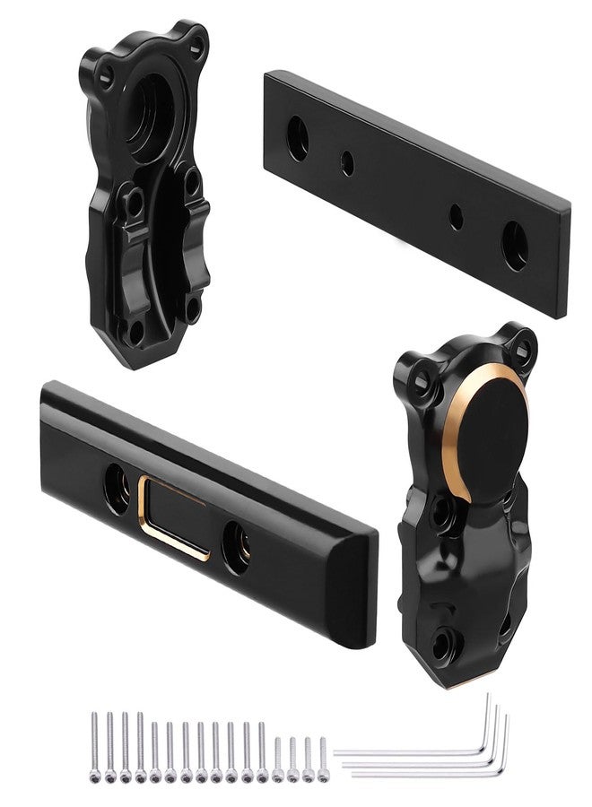 HobbyPark Frame Brass Side Bars, Brass Diff Covers Weight for Axial SCX24 Upgrades 1/24 RC Crawler Car SCX24 Deadbolt Chevrolet C10 B-17 Betty Wrangler JLU CRC Gladiator Bronco (Black-Gold) - Image 1