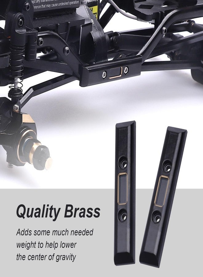 HobbyPark Frame Brass Side Bars, Brass Diff Covers Weight for Axial SCX24 Upgrades 1/24 RC Crawler Car SCX24 Deadbolt Chevrolet C10 B-17 Betty Wrangler JLU CRC Gladiator Bronco (Black-Gold) - Image 4