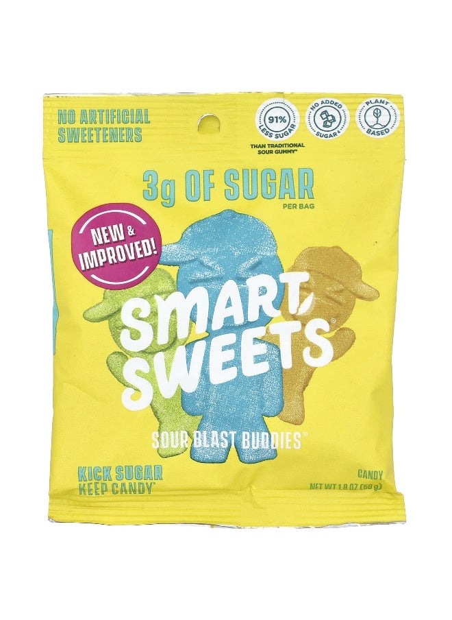 SmartSweets SmartSweets, Sour Blast Buddies®, Berry, Blue Raspberry, Lime, Lemon, Orange, 1.8 oz (50 g)  - Image 1