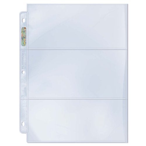 Ultra Pro 3-Pocket Platinum Page with 3-1/2" X 7-1/2" Pockets 100 ct. - Image 1