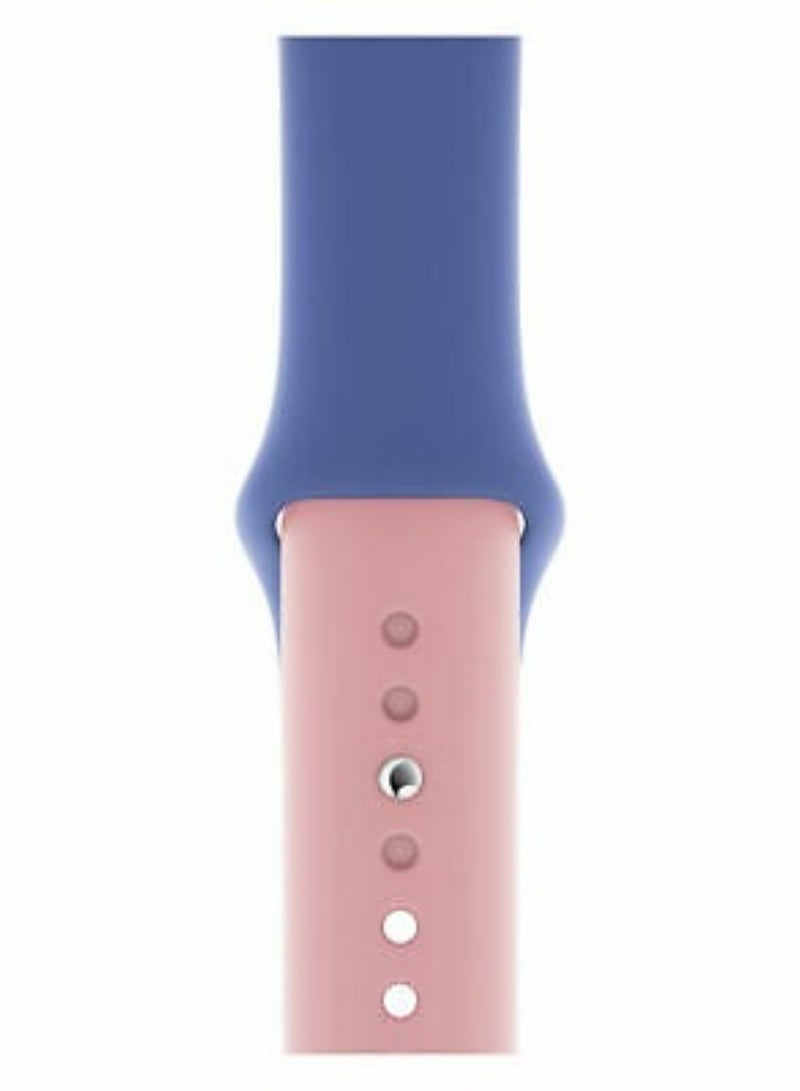 ELTRAZONE Dual Color Soft Silicone Watch Strap For Apple Watch Band 42mm/44mm/45mm For iWatch Series 7/6/SE/5/4/3/2/1/ - Image 3