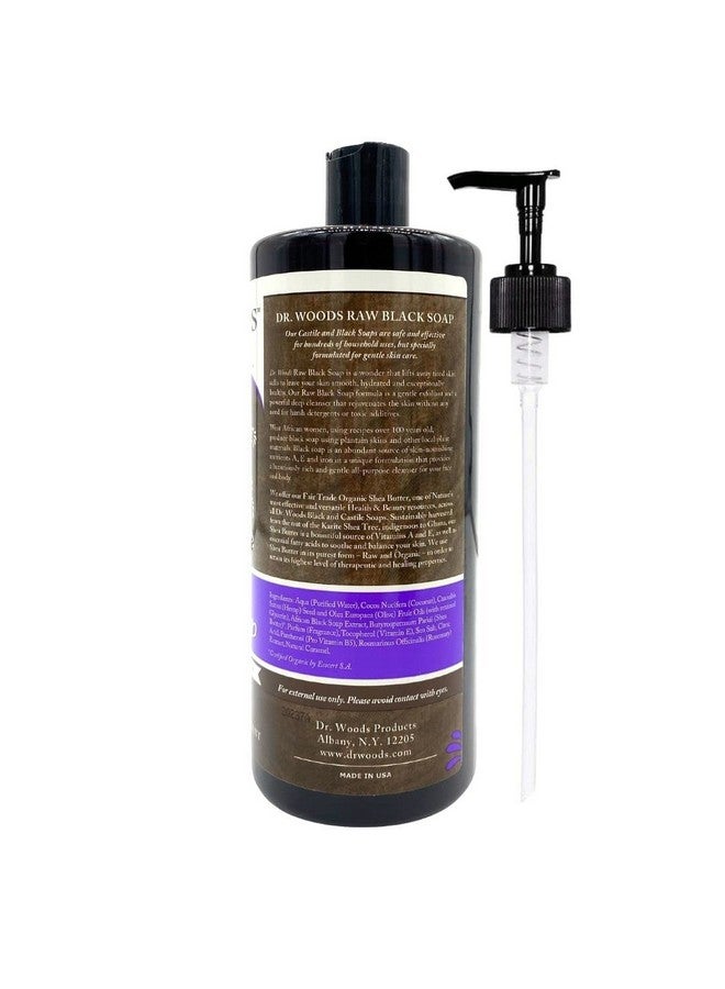 Dr. Woods Raw Black Liquid Body Wash With Organic Shea Butter And Pump 32 Ounce  - Image 2