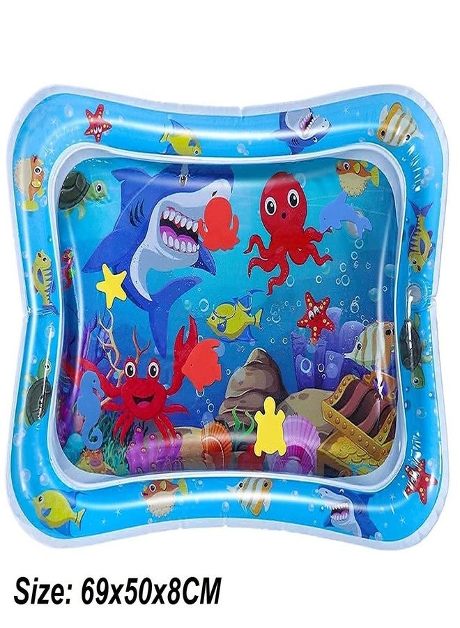 SHIPEASE وسادة صفع للأطفال الرضع، بساط مائي لوقت الاستلقاء على البطن، وسادة أرضية، مركز لعب ممتع، بساط لعب مائي داخلي وخارجي للأطفال الرضع والأطفال الصغار - Image 2