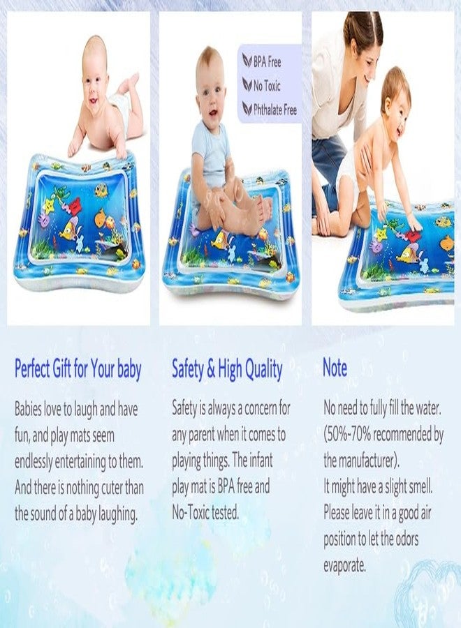 SHIPEASE وسادة صفع للأطفال الرضع، بساط مائي لوقت الاستلقاء على البطن، وسادة أرضية، مركز لعب ممتع، بساط لعب مائي داخلي وخارجي للأطفال الرضع والأطفال الصغار - Image 5