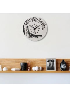 Webelkart Webelkart Beautiful Round Love Couple Design Wood Wall Clock for Home Decor| Wall Clock for Bedroom| Wall Clock for Living Room/Wall Clock for Wedding  - Image 2