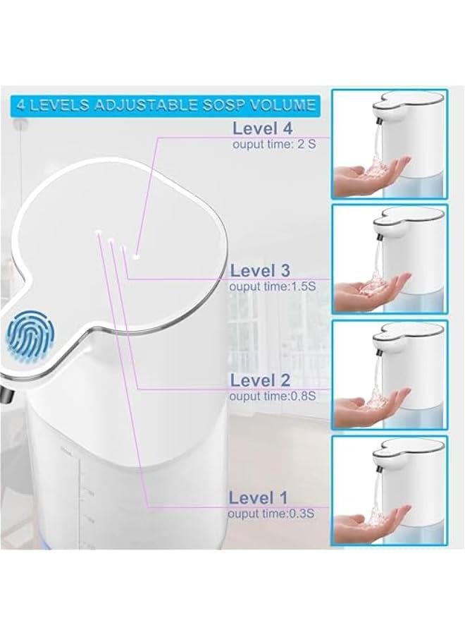 MIXDE Automatic Soap Dispenser Touchless Bathroom Kitchen Dish Scrub Liquid Body Shampoo Shower Gel Hand Sanitizer Wall Mount Hand Free Rechargeable Auto Soap Dispenser Household  - Image 2