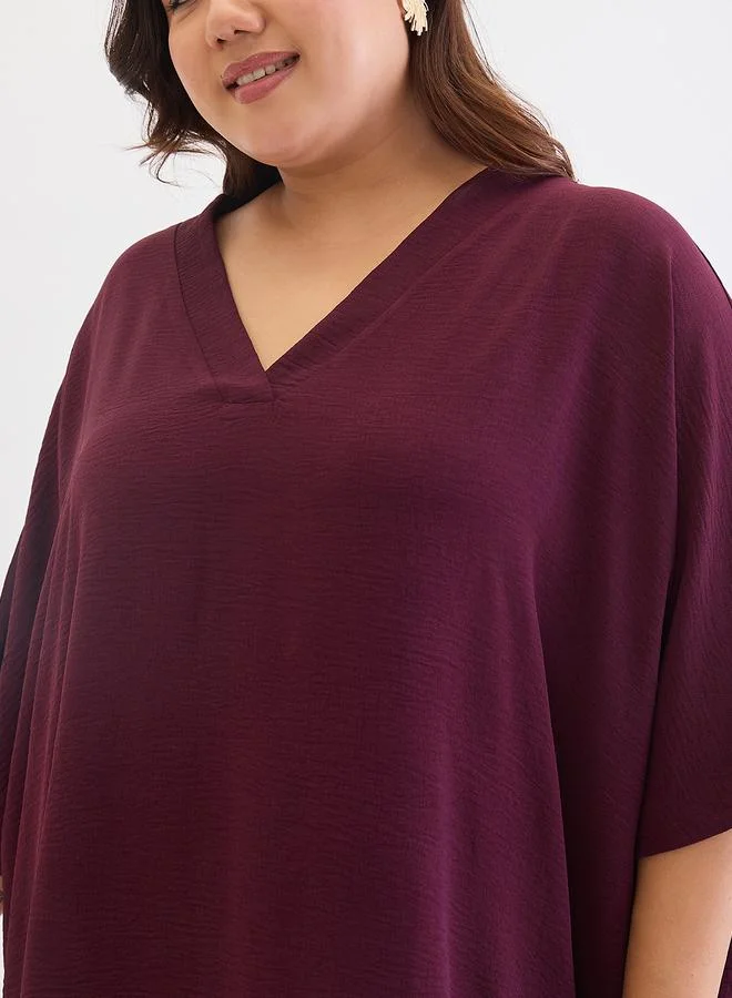 Femmella  Plus Size Asymmetric Top and Trousers Co-ords for Women | Best Price UAE