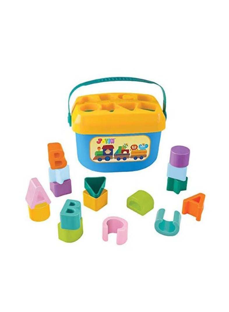Educational building blocks toy for classifying shapes, consisting of 16 pieces, 20x11x18 cm - Image 1