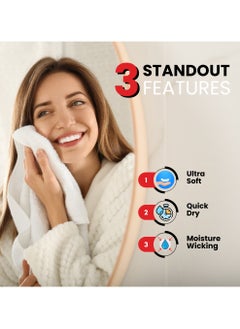 Infinitee Xclusives Infinitee Xclusives Premium Grey Hand Towels Pack of 6, 16 x 28 Inches 40cm x 70cm Bathroom Hand Towel Set, Hotel & Spa Quality Hand Towels for Bathroom, Highly Absorbent and Super Soft Bathroom Towels  - Image 3