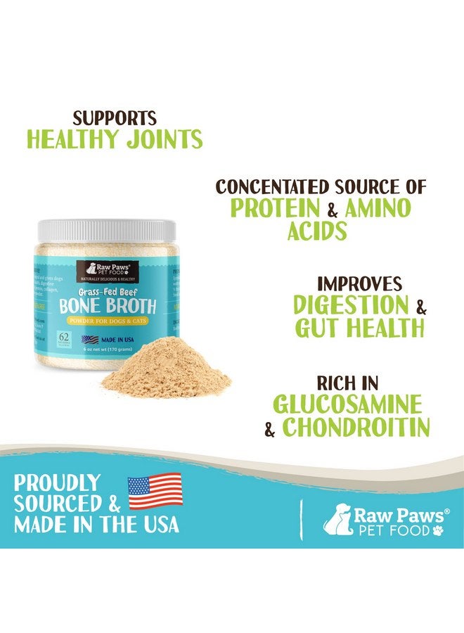 Raw Paws Beef Bone Broth for Dogs & Cats, 6-oz - Made in USA - Dog Food Topper - Bone Broth Protein Powder for Dogs - Powdered Bone Broth for Dogs - Bone Broth for Cats - Dog Gravy Topper for Dry Food - Image 2