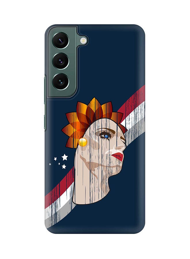 Stylizedd Case for Samsung Galaxy S22+ 5G Slim Snap Classic Series Shield Matte Finish Print - Lady Liberty (Blue) - Image 1