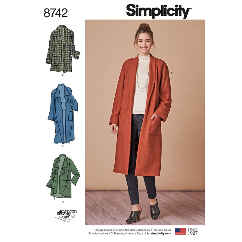 Simplicity Patterns TOPS, VEST, JKTS, COATS, A (XS-S-M-L-XL) - Image 1