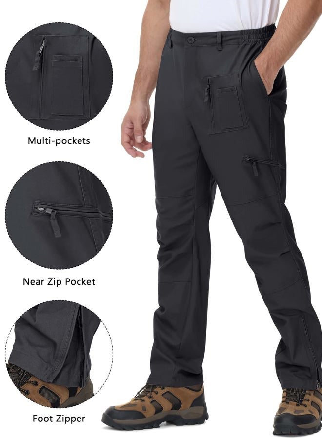 CRYSULLY Men's Cotton Multi-Pockets Work Pants Tactical Outdoor Military Army Cargo Pants (No Belt), Grey, 54 AE - Image 4