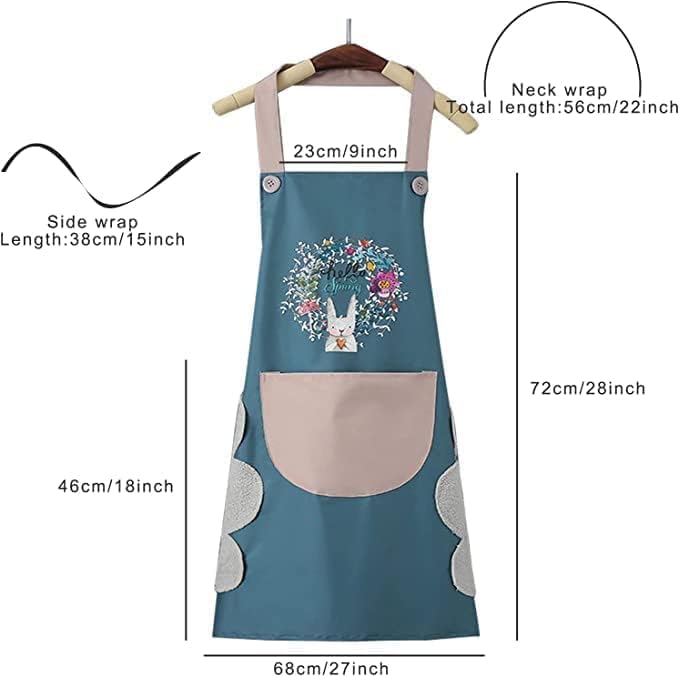 Ncry itchen Apron for Women with Big Front Pocket HandWiping Waterproof Apron for Kitchen Unique Design Kitchen Accessories items for Home Cooking - Image 3