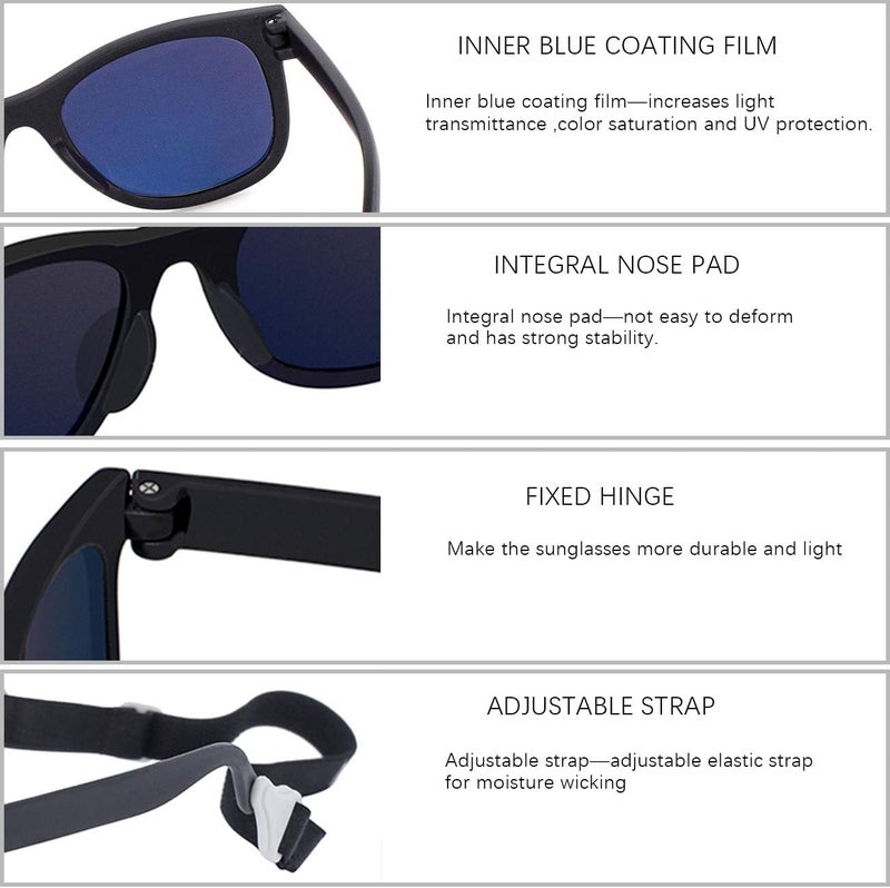 MAXJULI Baby Infant Sunglasses Safe, Soft, With Adjustable Strap 0-24 Months BPA Free 7002 - Image 5