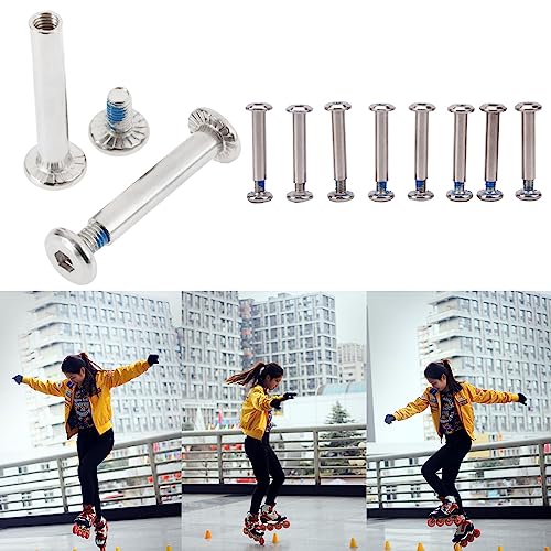 SquEqu 10 Pack Inline Skates Wheel Mounting Screws and Bolts Set Roller Skating Brake Mount Screw Bolt Kit for Roller Blade Wheels Replacement Adjustable Inline Skate Roller Hockey Wheels Repair - Image 5