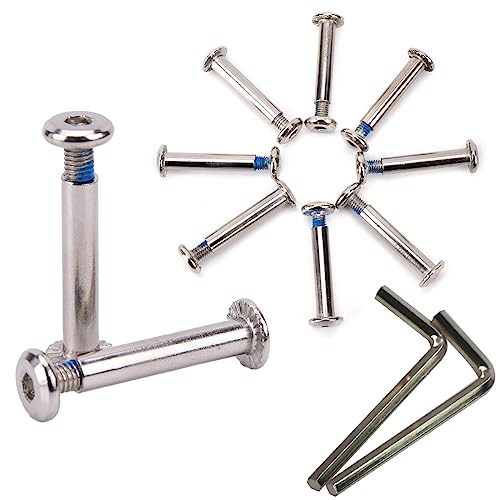 SquEqu 10 Pack Inline Skates Wheel Mounting Screws and Bolts Set Roller Skating Brake Mount Screw Bolt Kit for Roller Blade Wheels Replacement Adjustable Inline Skate Roller Hockey Wheels Repair - Image 1