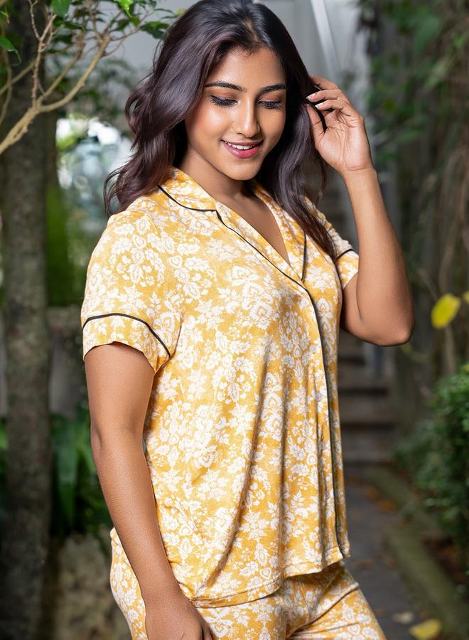 Aadaraya Pyjama Set Shirt and Pants Rayon - Image 4