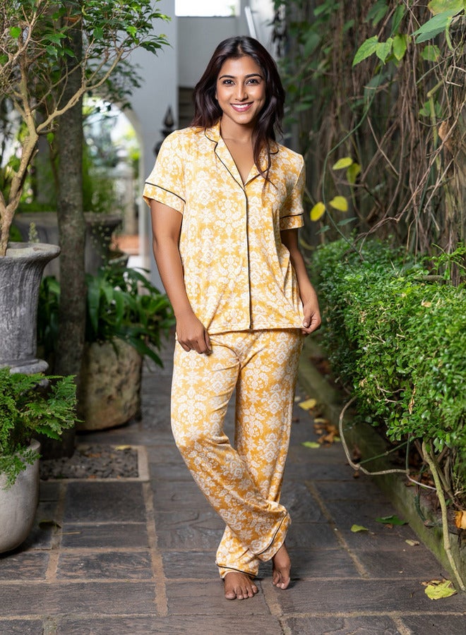 Aadaraya Pyjama Set Shirt and Pants Rayon - Image 1