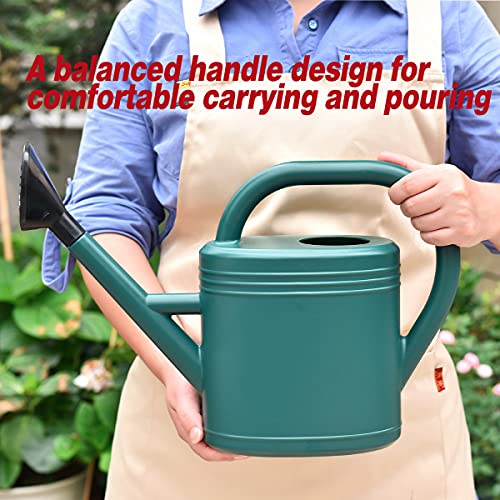 NERUB Watering Can 1 Gallon for Indoor Plants, Garden Watering Cans Outdoor Plant House Flower, Gallon Watering Can Large Long Spout with Sprinkler Head (Green) - Image 4