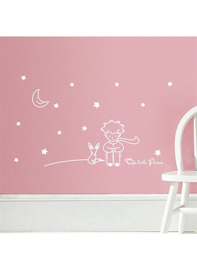 NIBEMINENT - The Little Prince With Fox Wall Sticker White 60 x 5 5cm - Image 1