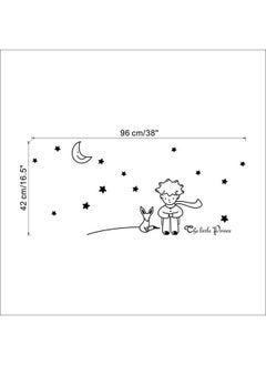 NIBEMINENT The Little Prince With Fox Wall Sticker White 60 x 5 5cm  - Image 2