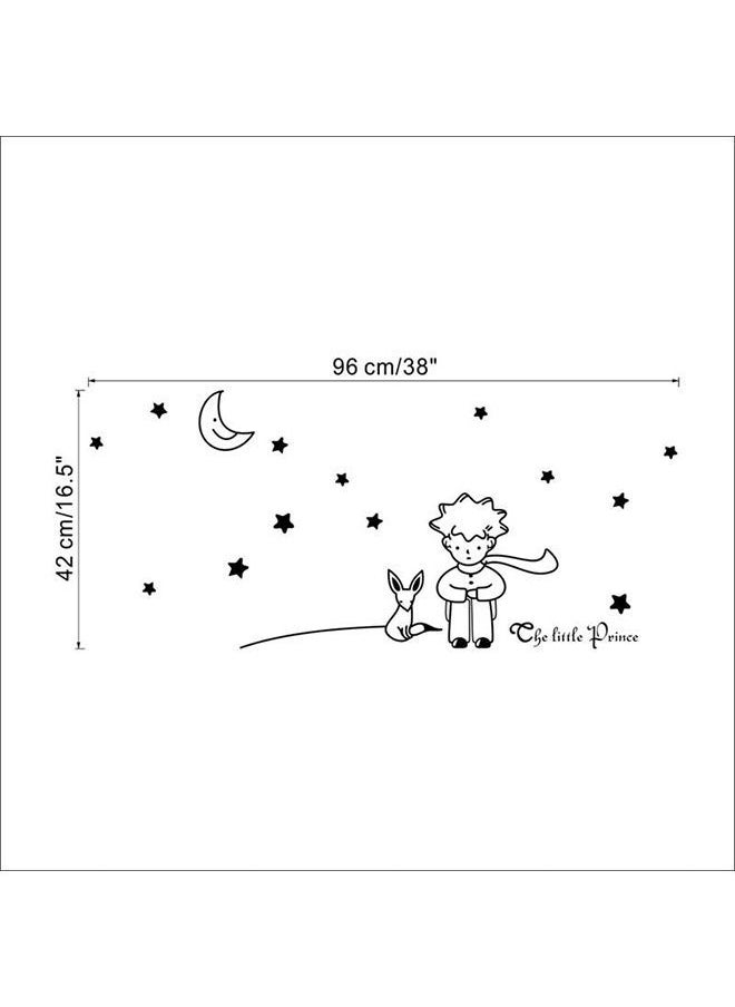 NIBEMINENT - The Little Prince With Fox Wall Sticker White 60 x 5 5cm - Image 1