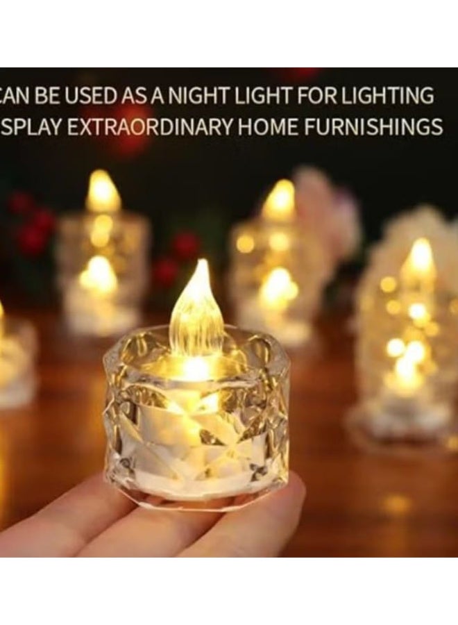 12 pieces - Decorative acrylic candles, flameless and smokeless - Image 3