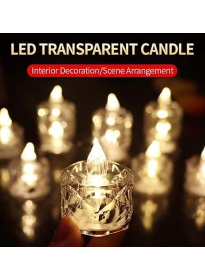 12 pieces - Decorative acrylic candles, flameless and smokeless - Image 4