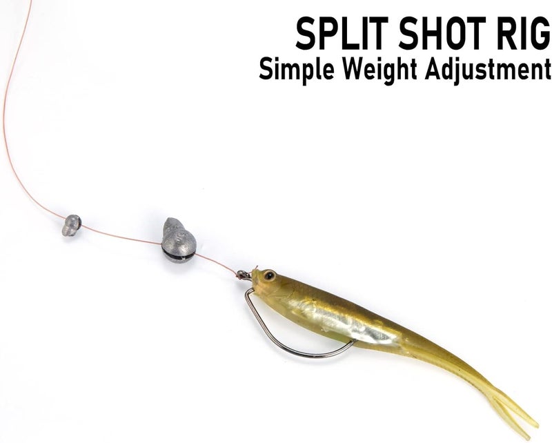 Dr.Fish 100 Pack Removable Split Shot Weights Lead Fishing Sinkers Fly Fishing Line Sinkers Reuseable Clip On Weights Freshwater Saltwater - Image 5