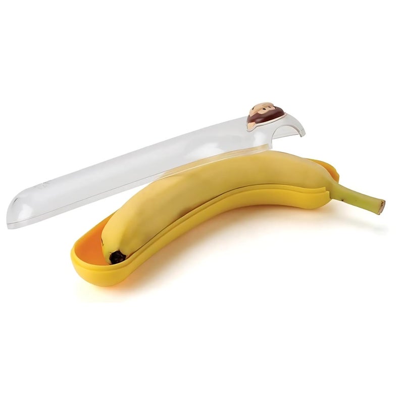 Joie Monkey Banana Pod Storage Container – Durable Banana Holder for Lunch Boxes & Travel, BPA-Free & Dishwasher Safe, Yellow - Image 2