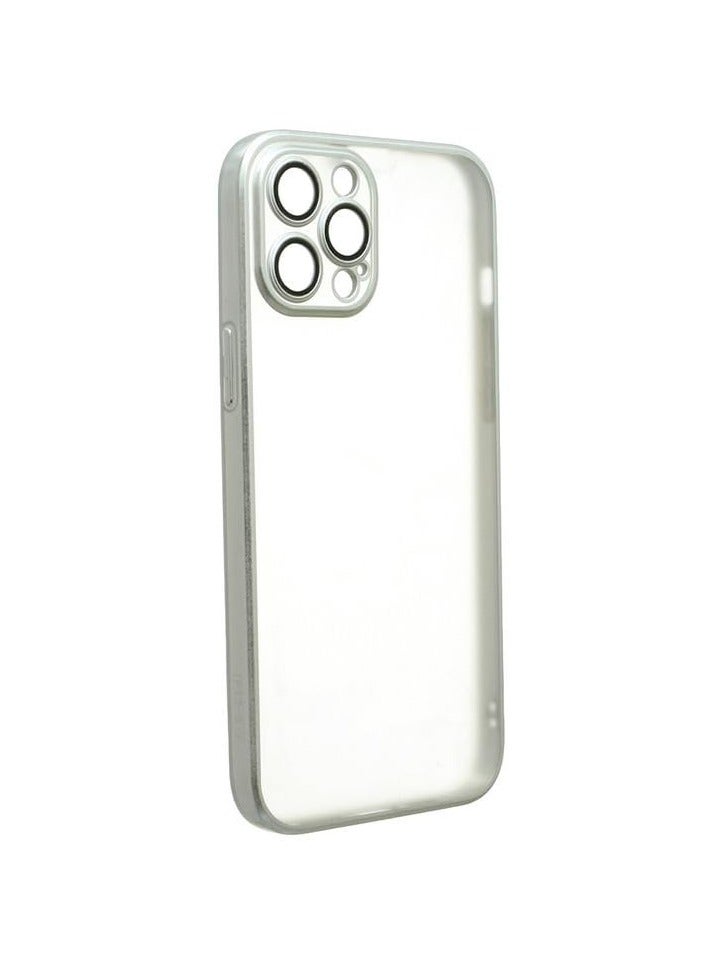 Plastic Back Cover For Apple iPhone 12 Pro Max, Clear Silver Cfs.h-10-306 - Image 2