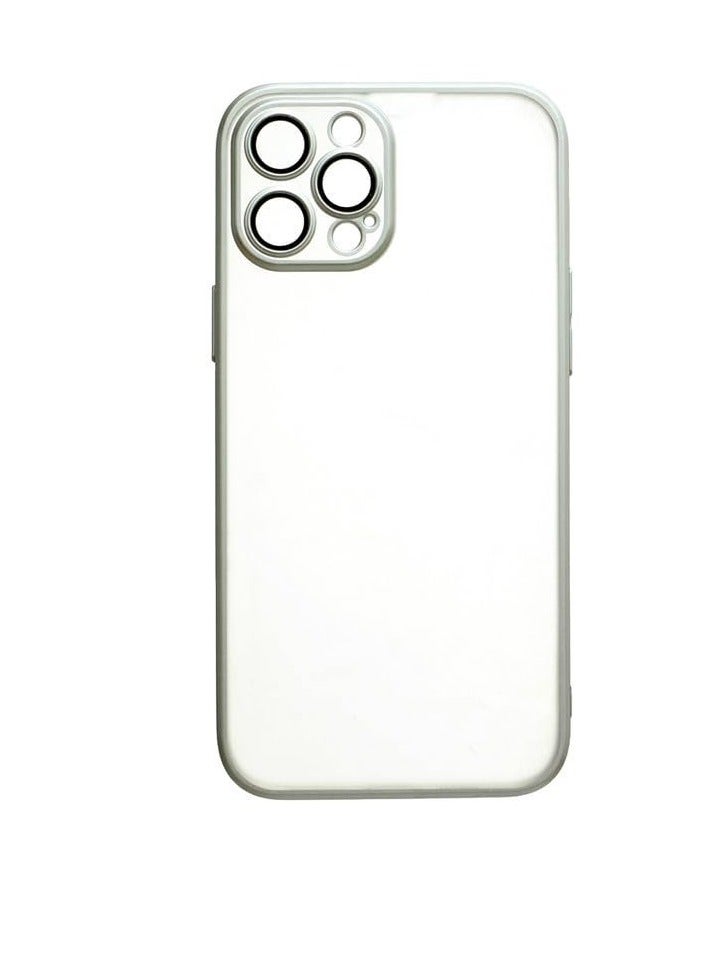 Plastic Back Cover For Apple iPhone 12 Pro Max, Clear Silver Cfs.h-10-306 - Image 1