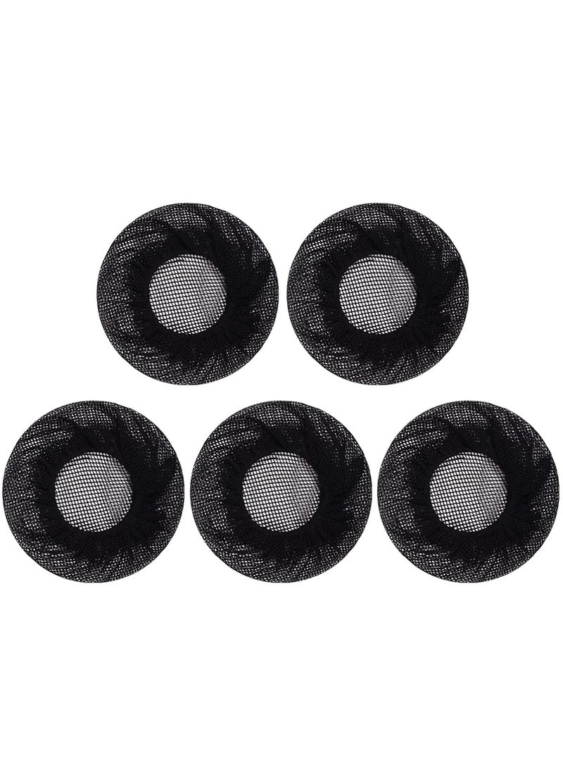 Beaupretty - Beaupretty 5pcs Ballet Hair Bun Net Elegant Reusable Black Hair Net stretch mesh Hair Accessory Hair Covers for Women - Image 1